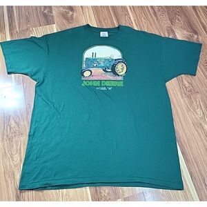 Vtg Earth Tones John Deere Model "A" T Shirt Single Stitch Size XXL Tractor Farm